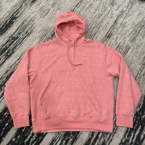 Nike Sportswear Club Fleece Monogram Joggers Coral Chalk Medium - Picture 1 of 6